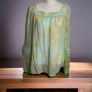 LC Lauren Conrad Tropical Print Top‎
